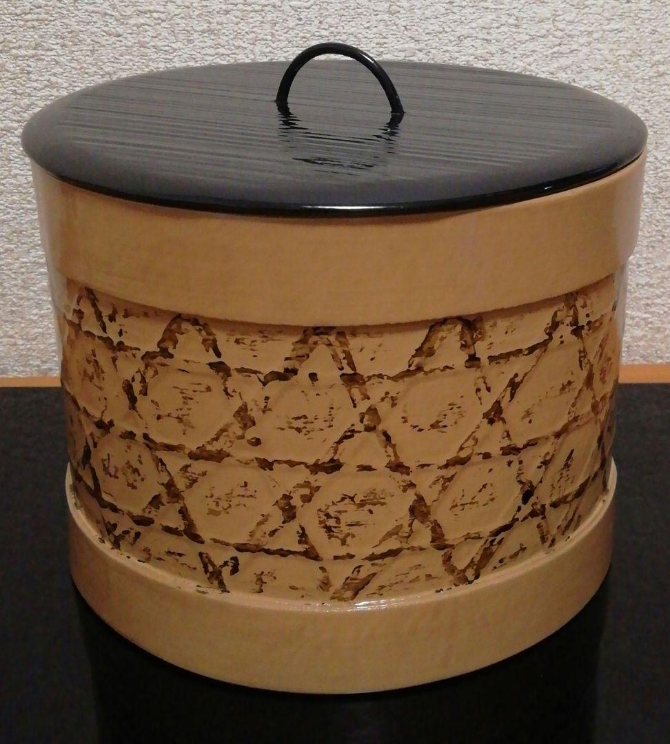 新山閑斎作　漆桶　水指　共箱　茶道具