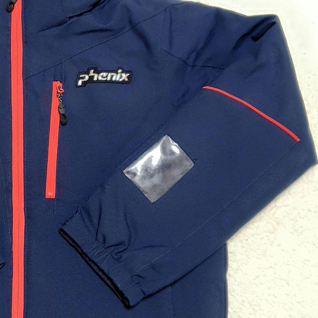 美品 phenix ジュニア スキーウェア上下セット150 撥水 防寒 ネイビー