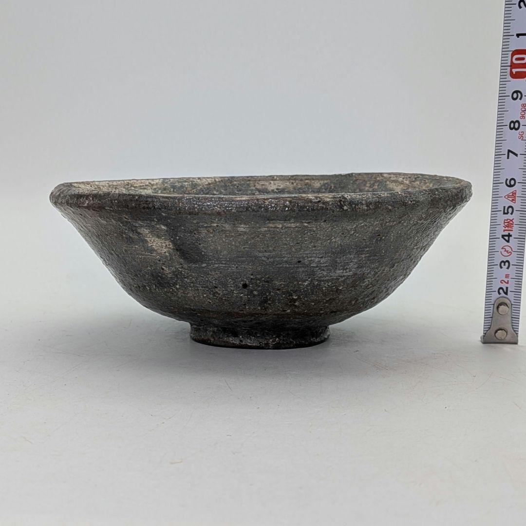 竹子窯 西川清翠 備前楽茶盌 共箱 抹茶碗 抹茶茶碗 茶道具 茶器 食器 平茶碗