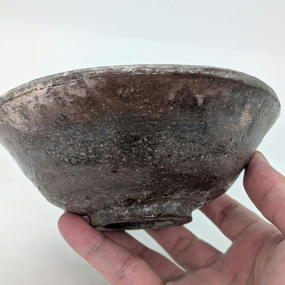 竹子窯 西川清翠 備前楽茶盌 共箱 抹茶碗 抹茶茶碗 茶道具 茶器 食器 平茶碗