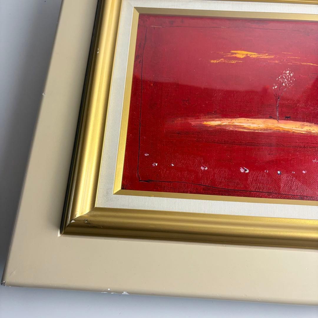 北海道画家 片山弘明「北のメルヘン」油彩 F3 額装 光陽会会員 一枚の繪 K