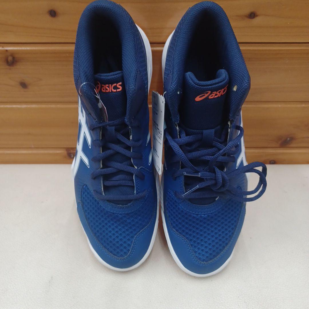 ASICS バレーボールミドルカットシューズ　ブルー　27.5cm