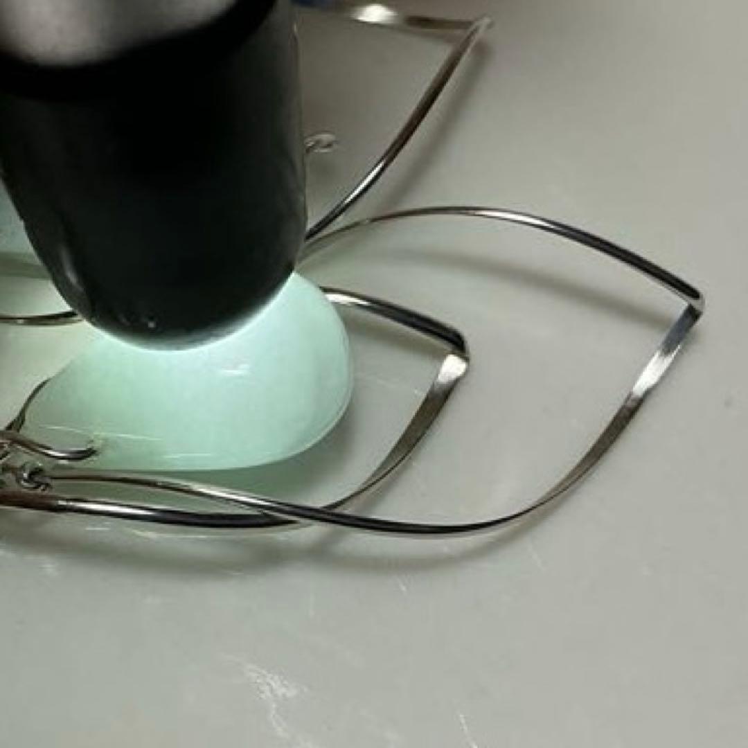 ティアドロップピアス　小滝産翡翠　K14 ゴールドフィルド使用