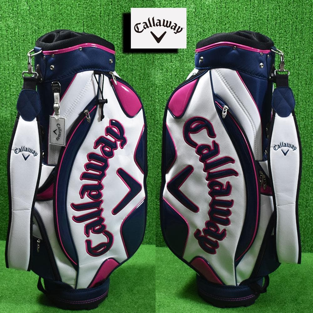 T*o様 Callaway/キャロウェイ キャディバッグ9型【白/紺/桃】美品！
