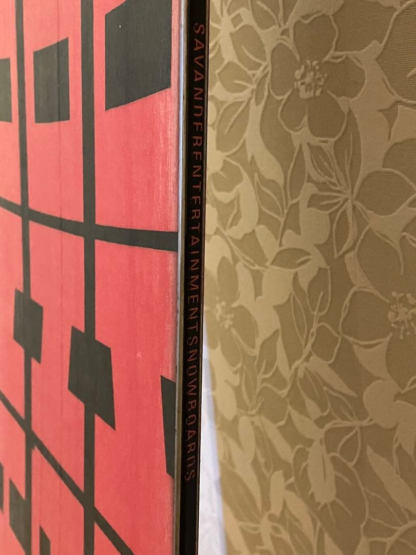 値下げ　スノーボード 153cm savander 赤黒デザイン