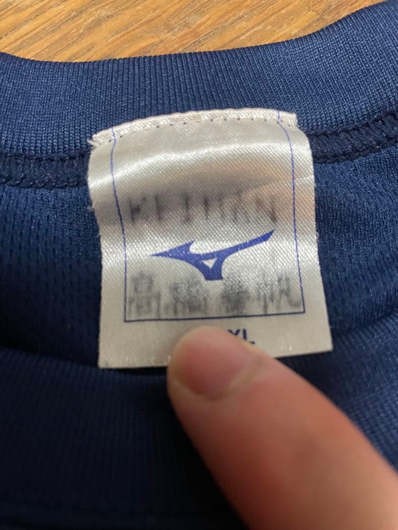 髙橋慶帆選手元着用Mizuno バレーボールTシャツ 2XL ネイビー