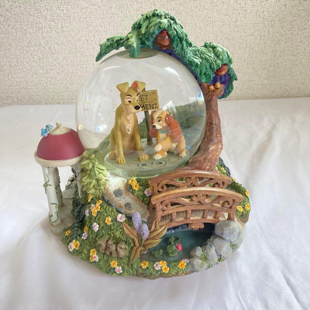 わんわん物語　スノードーム　オルゴール　ディズニー　スノーグローブ