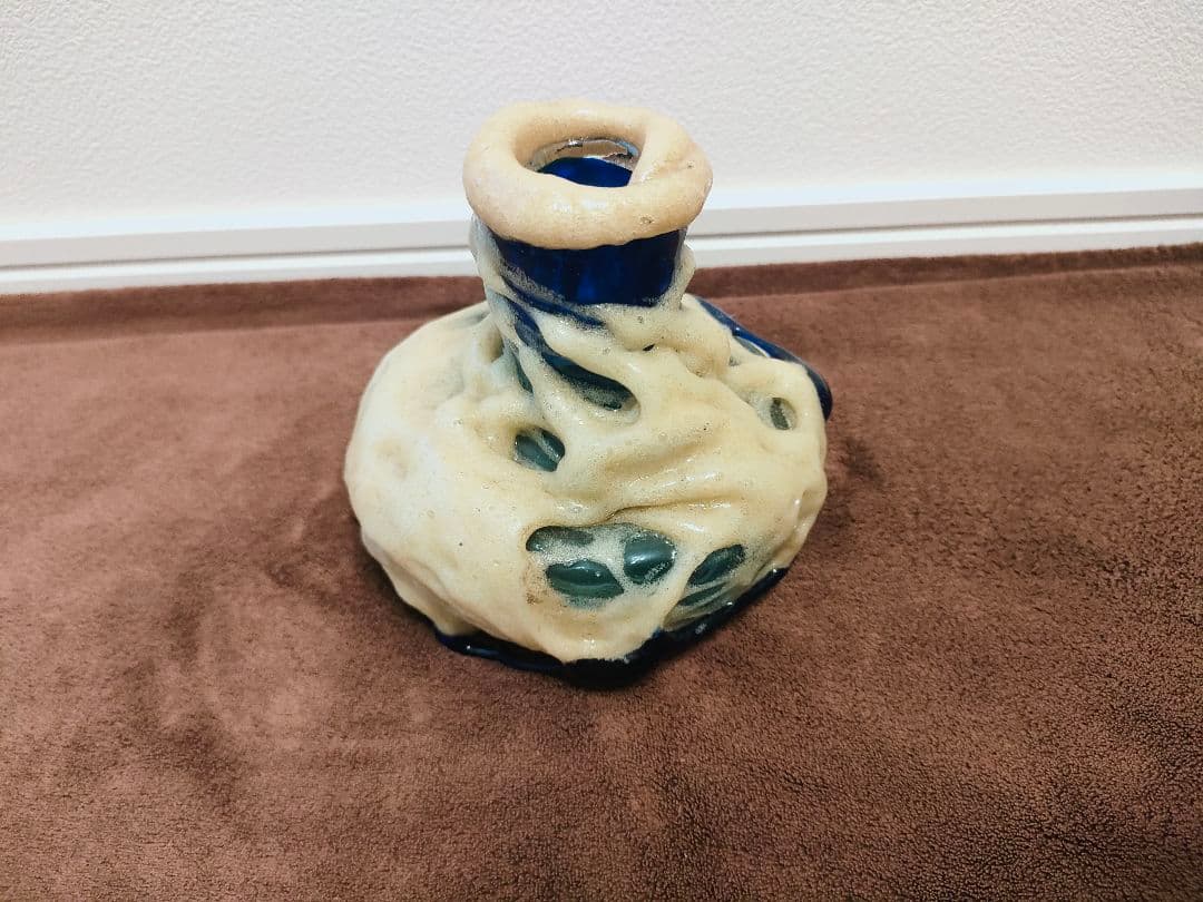 名工　稲嶺盛吉作　茶泡花瓶 超レア品！