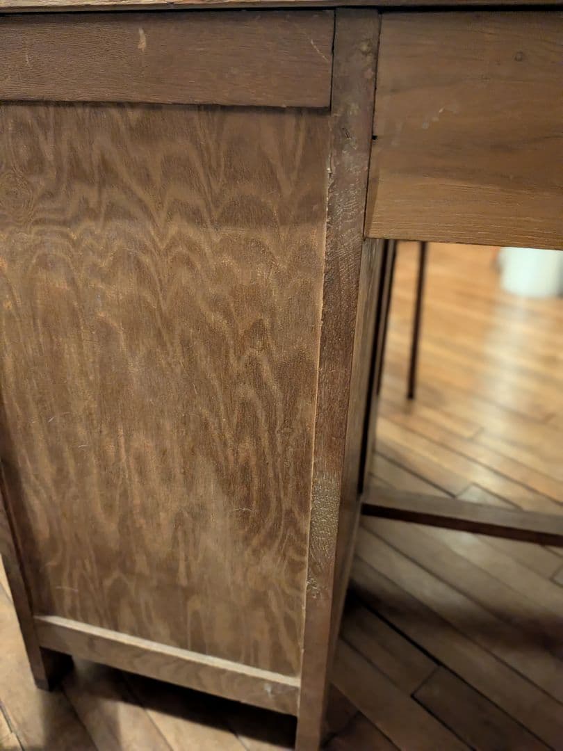 ヴィンテージ　アンティーク片袖机　ワークデスク