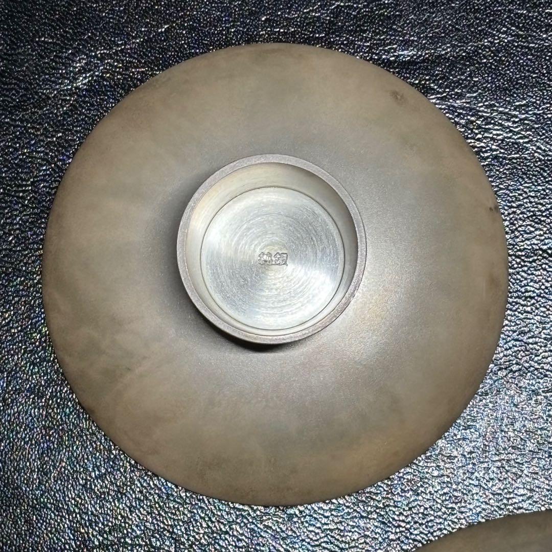 ★金属工芸 純銀 盃3個セット！約315g！純銀刻印！箱付！★