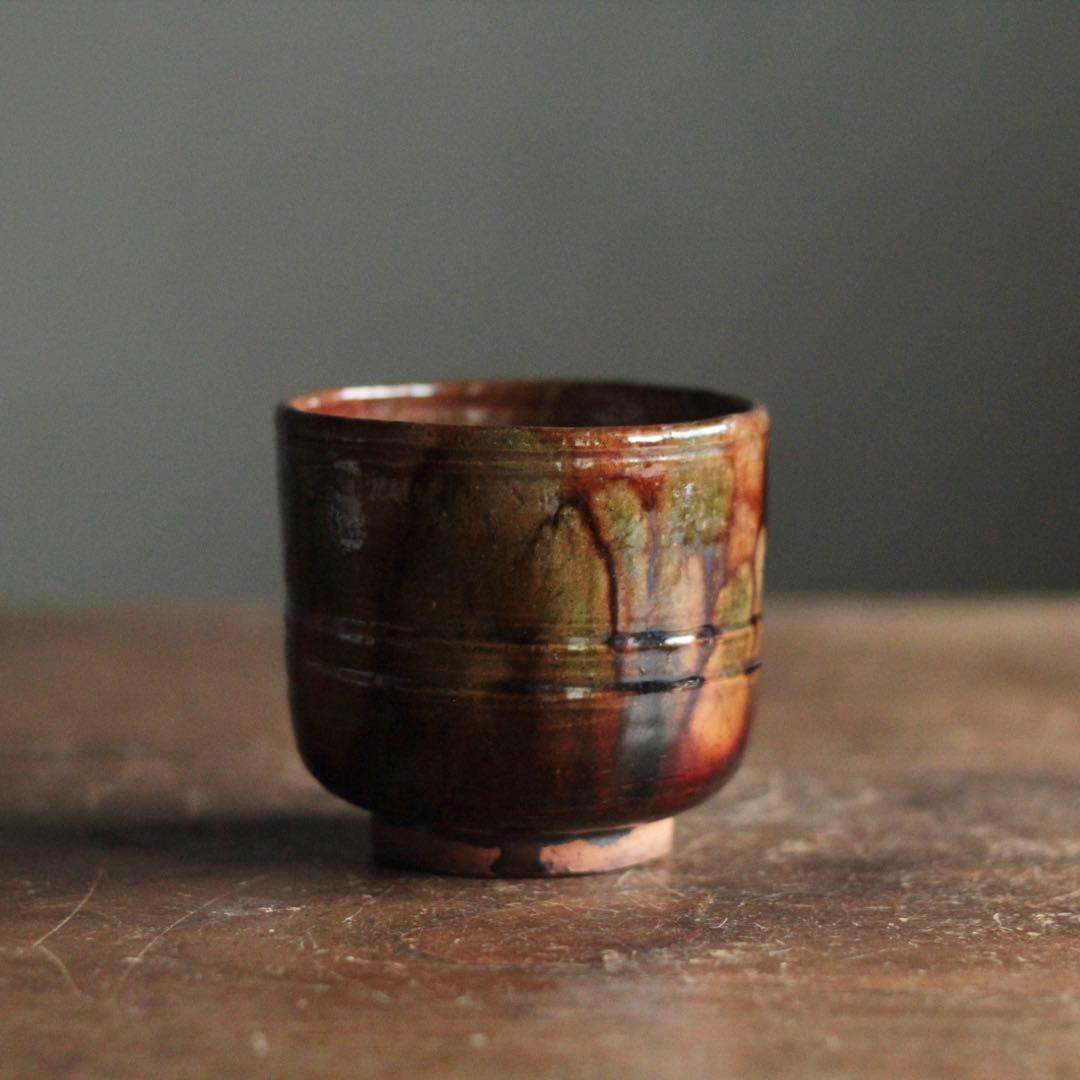 筒茶碗 須佐焼か？ 古美術 アンティーク 古道具 茶道具