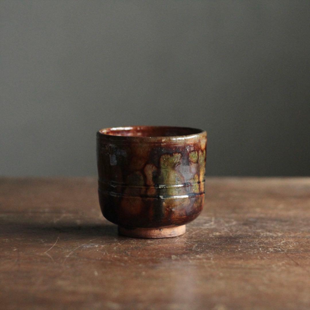 筒茶碗 須佐焼か？ 古美術 アンティーク 古道具 茶道具