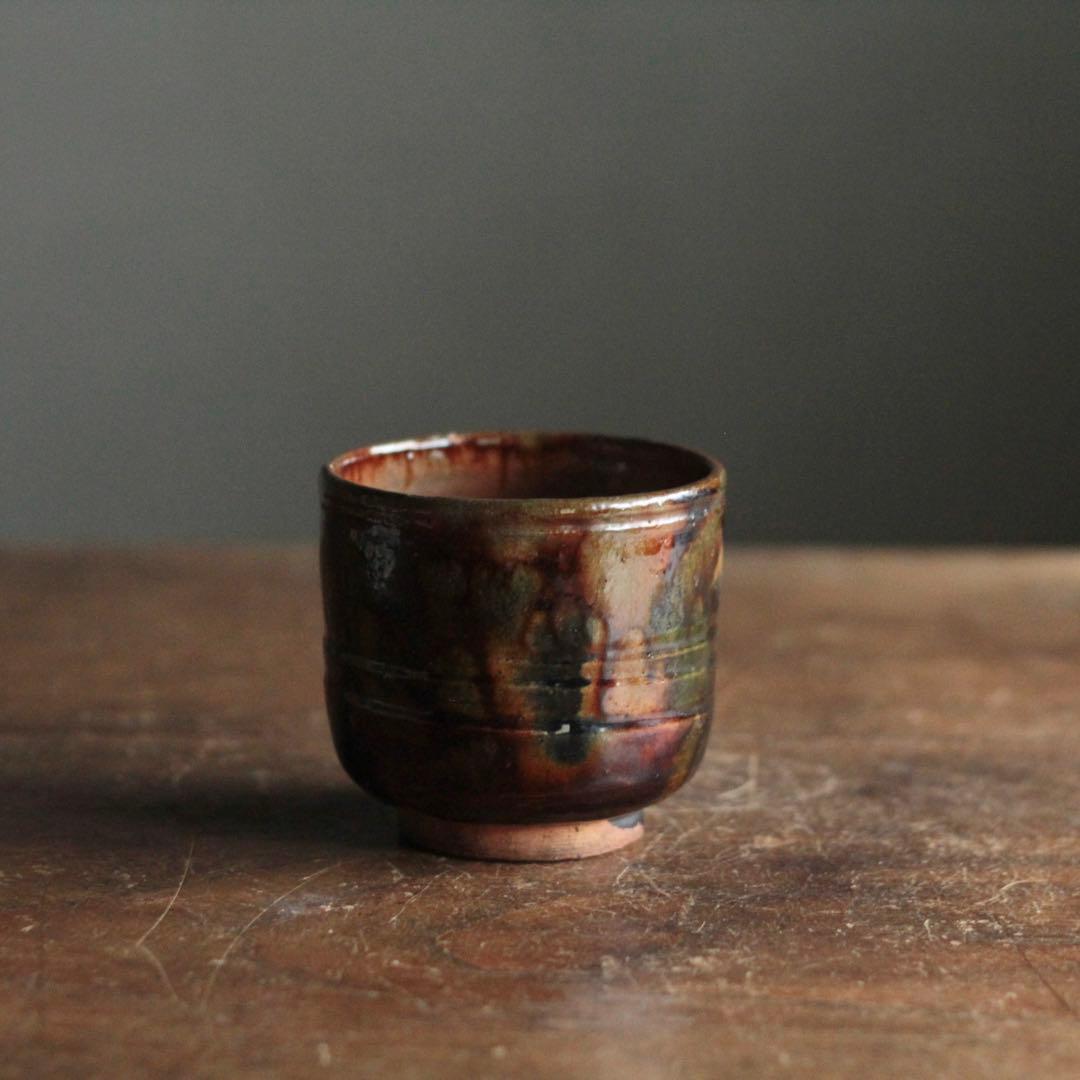 筒茶碗 須佐焼か？ 古美術 アンティーク 古道具 茶道具