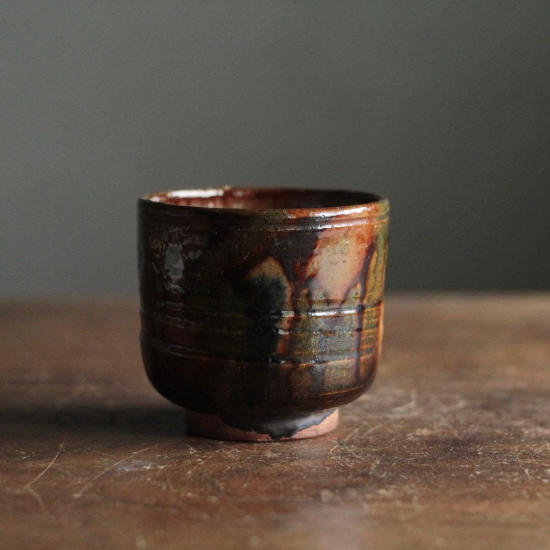 筒茶碗 須佐焼か？ 古美術 アンティーク 古道具 茶道具