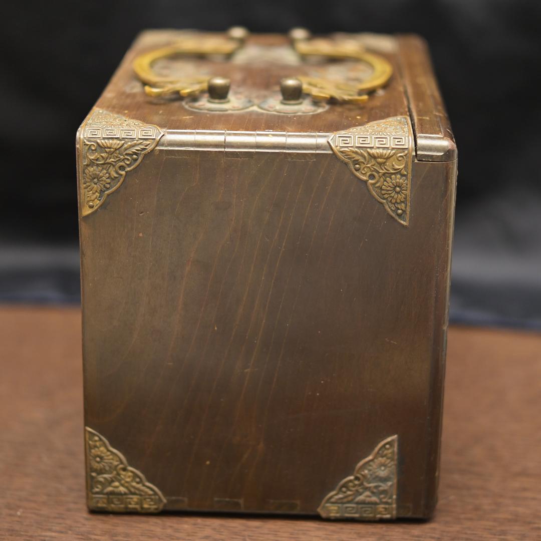 麻雀牌 背竹 関福 唐木箱 アンティーク