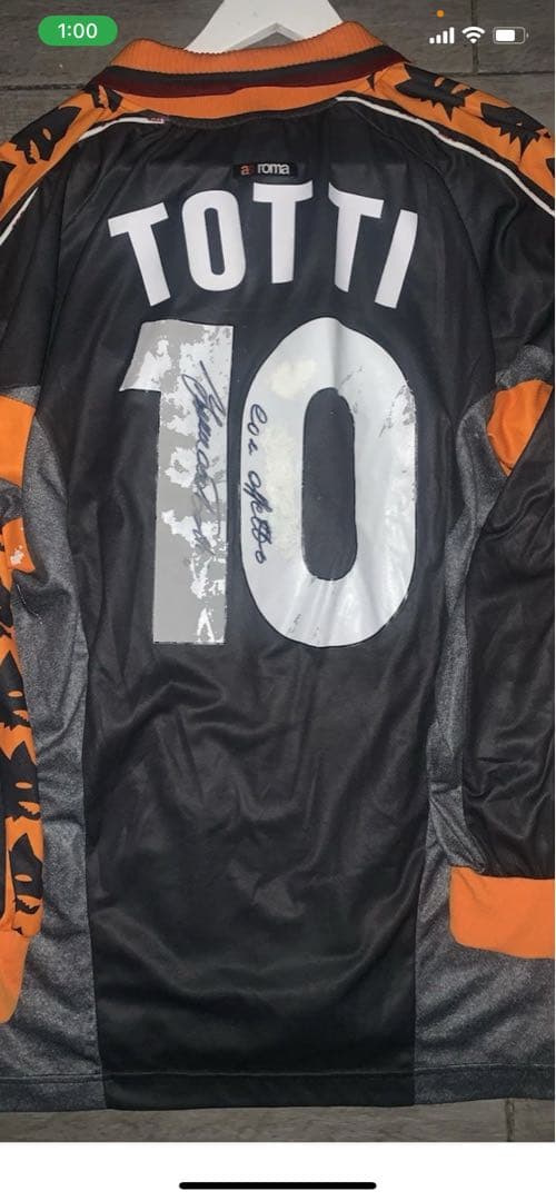 TOTTI 10 トッティ試合実使用シャツ ASローマ