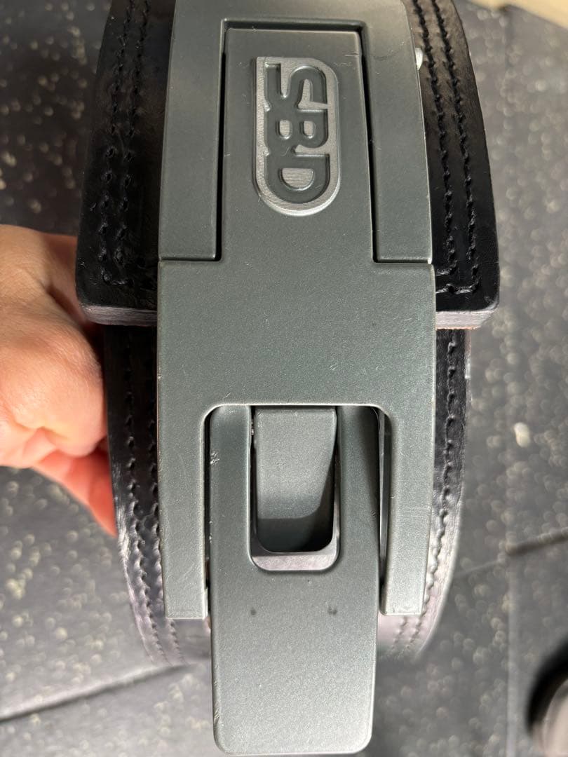 SBD パワーリフティングベルト 黒/赤　Sサイズ