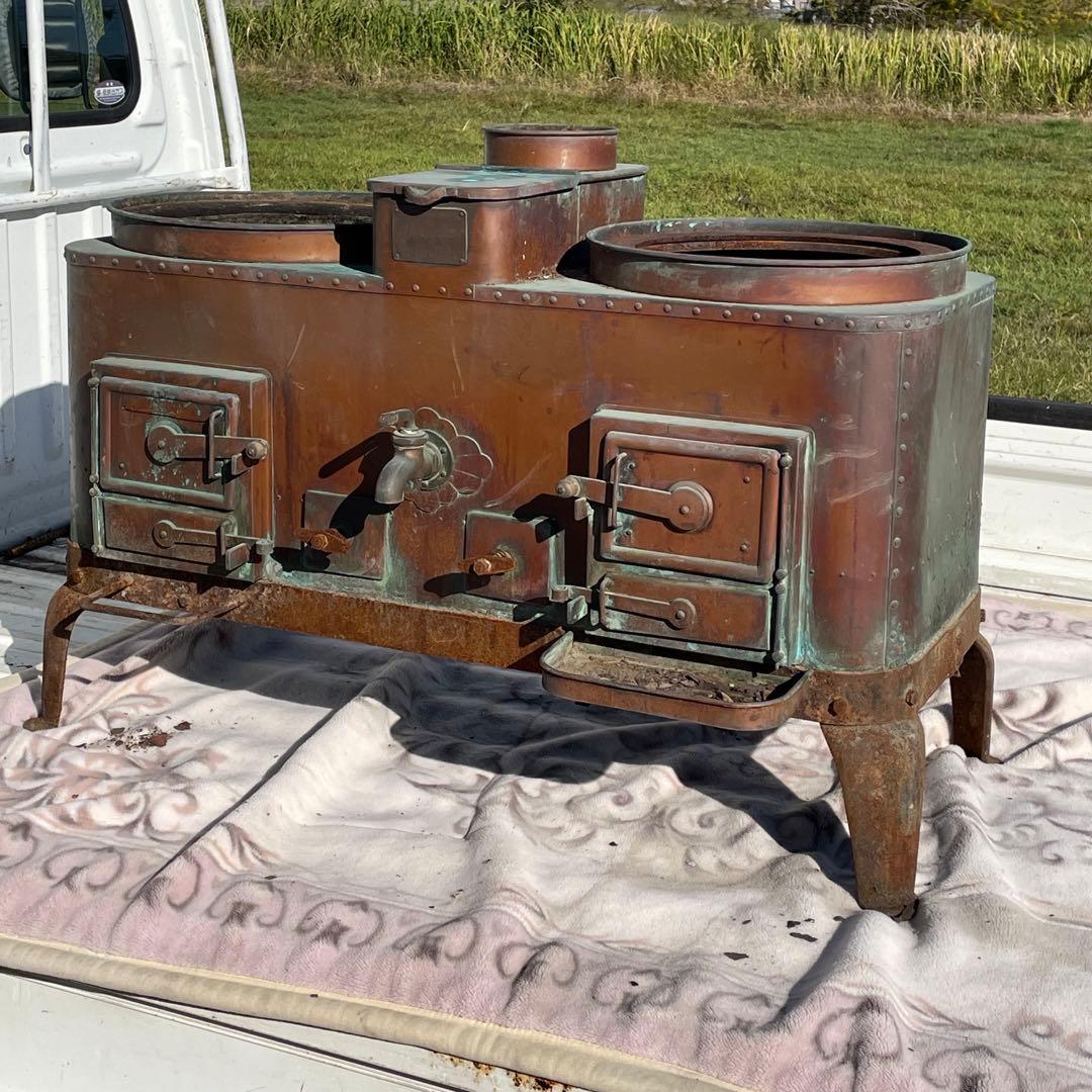 引取り限定　最終価格　希少　銅製　八千代竈　八千代竈製作所　長野県