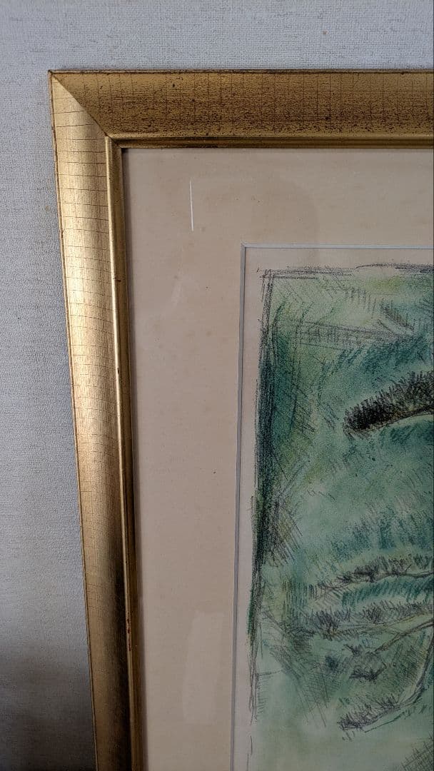 新道繁 リトグラフ 松 額つき 【自宅保管品】