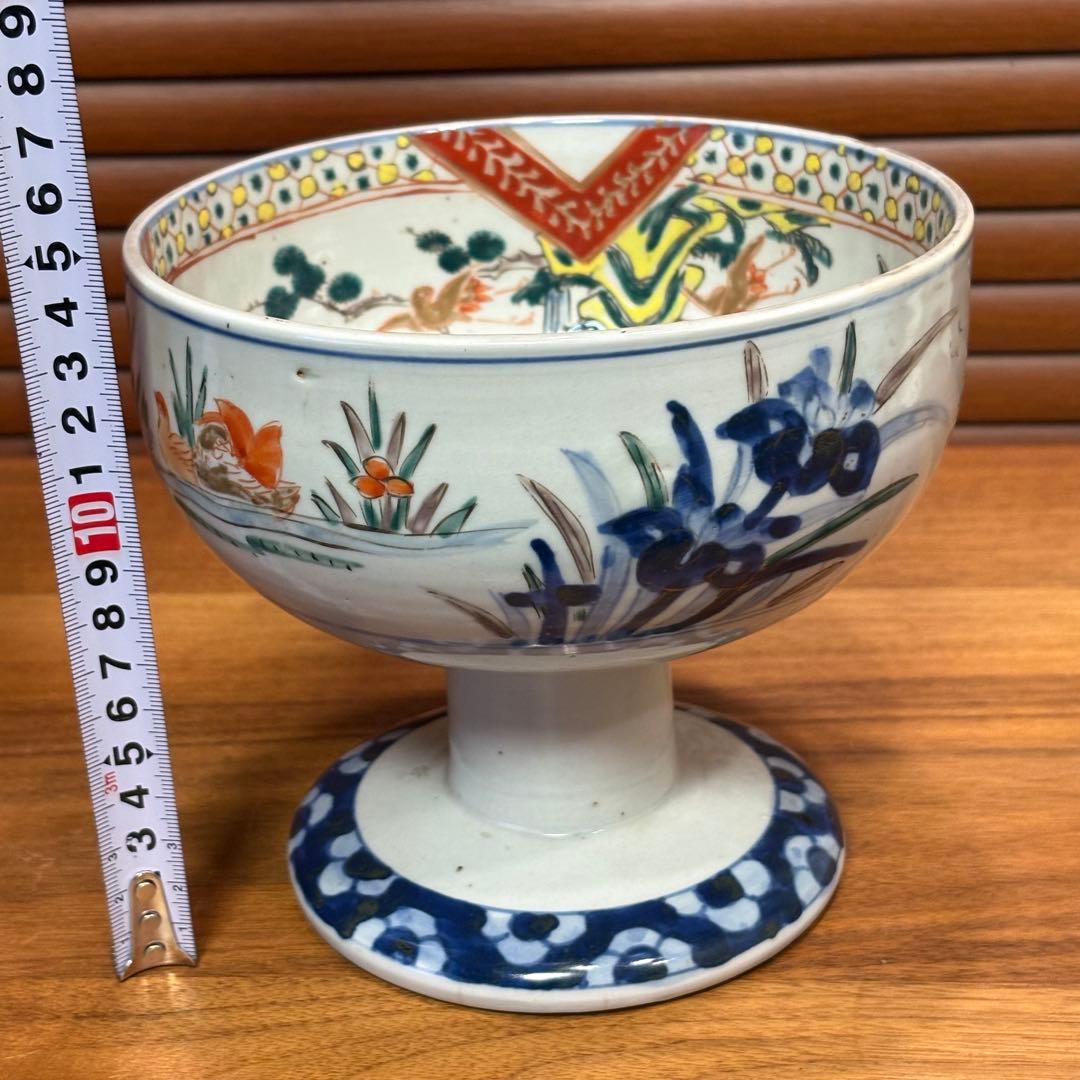 江戸時代　古伊万里　赤絵　鯉の滝登り　縁起物　杯