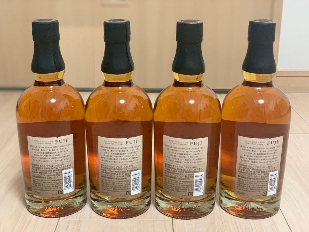【新品未開封】キリンシングルモルトジャパニーズウィスキー富士 700ml 4本
