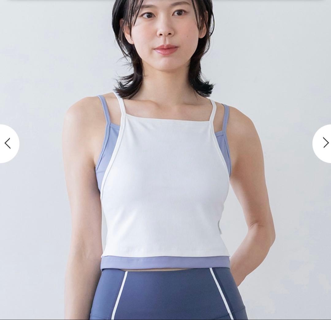 【SUKALA】リブコンビショートタンクトップ Sサイズ