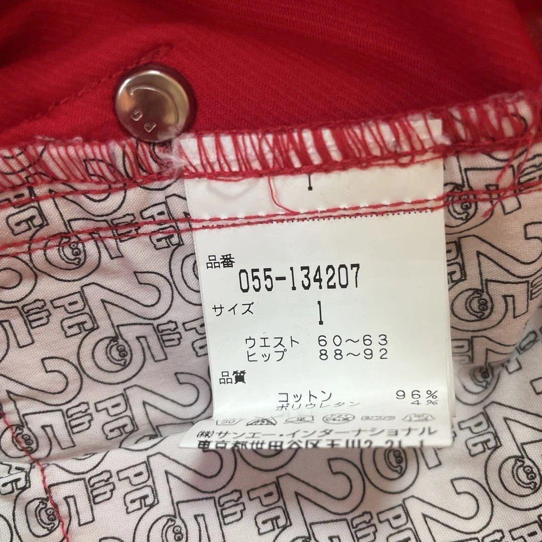 PEARLY GATES デニムスカート 25 レッド