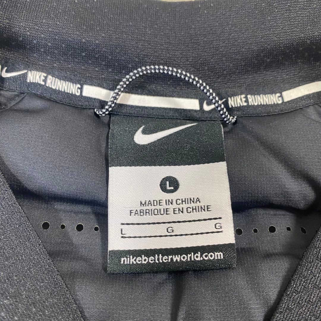 NIKE ランニング　エアロロフト 800 ダウン　ベスト　緑　黒　カモフラ　L