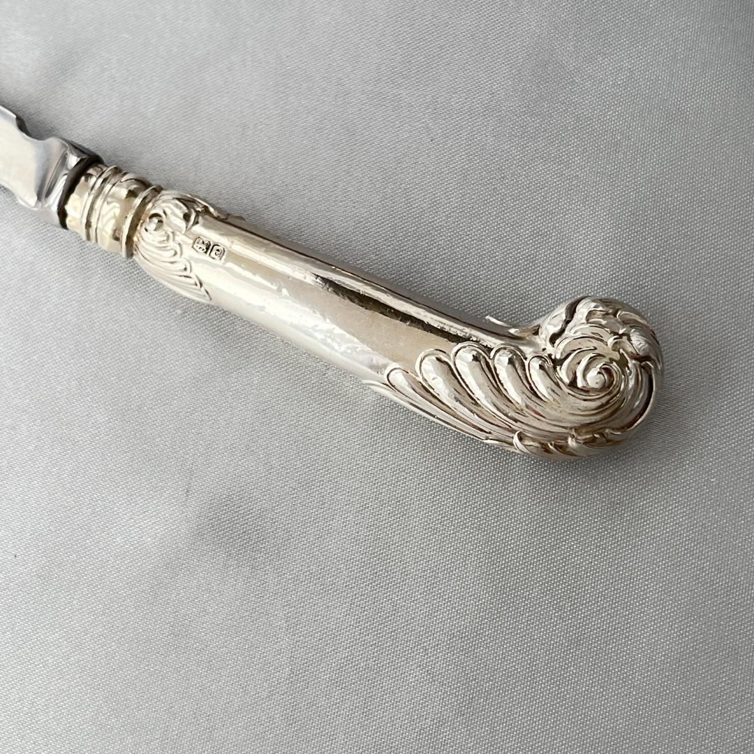 【Alfred Biggin & Son】 【純銀ハンドル】ロココのレターナイフ