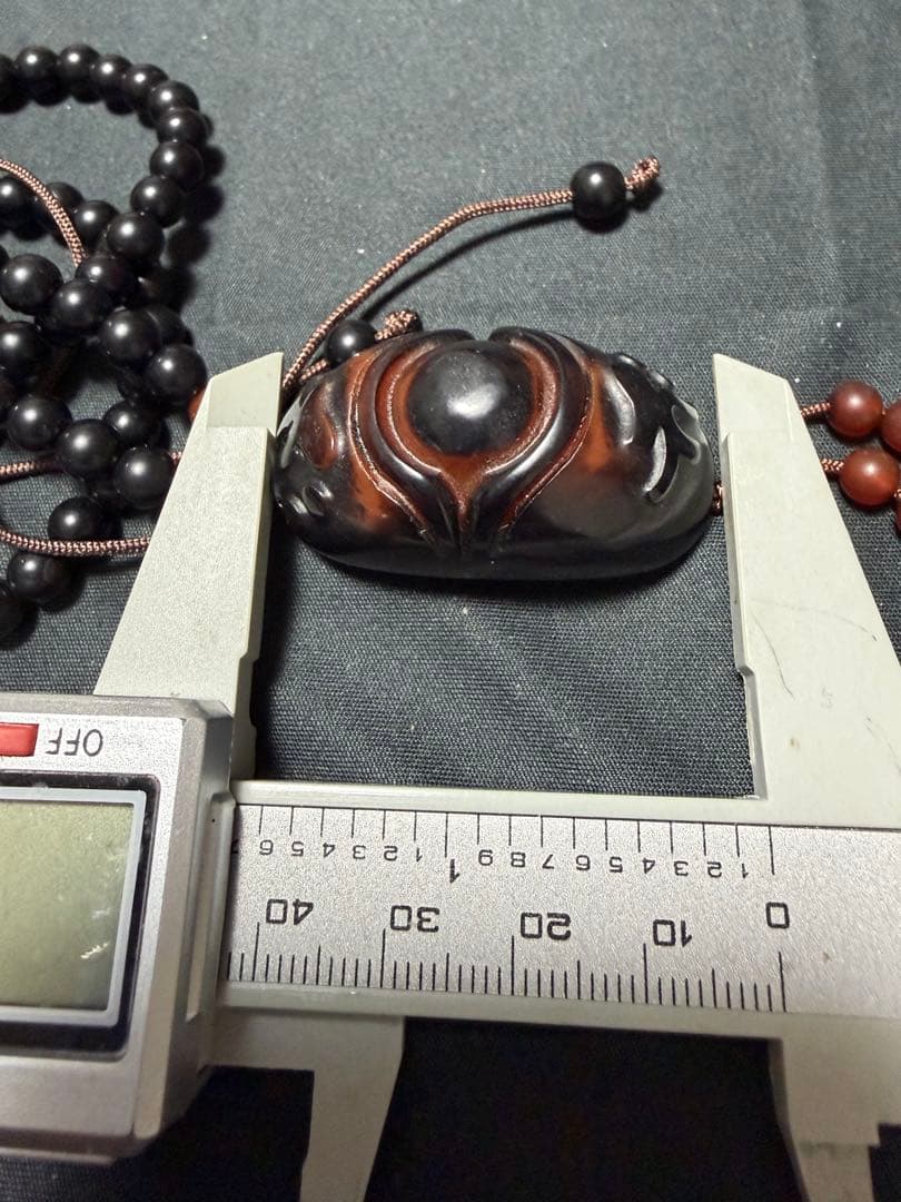 上肯天珠‼️西蔵老礦紅玉髄彫刻財神梵字八吉祥バングル仏眼梵字〔釈迦）天珠ネックレス