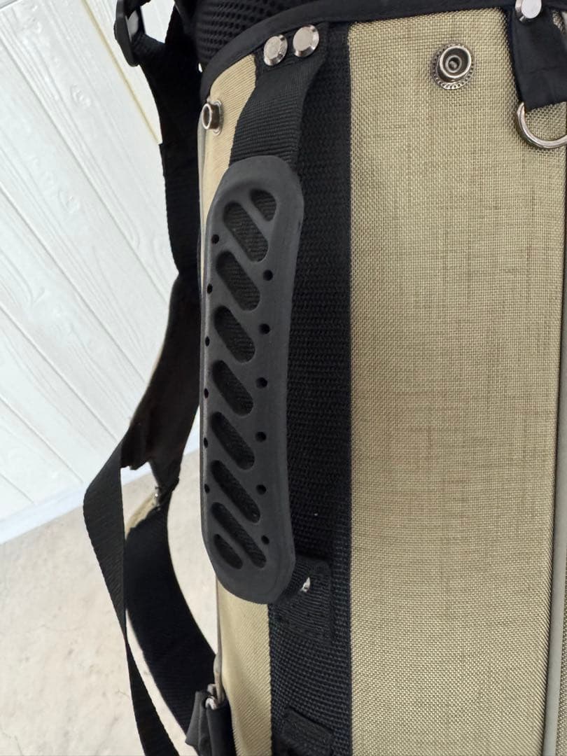 TFW49　キャディーバッグ　ベージュ　ネームタグ付き