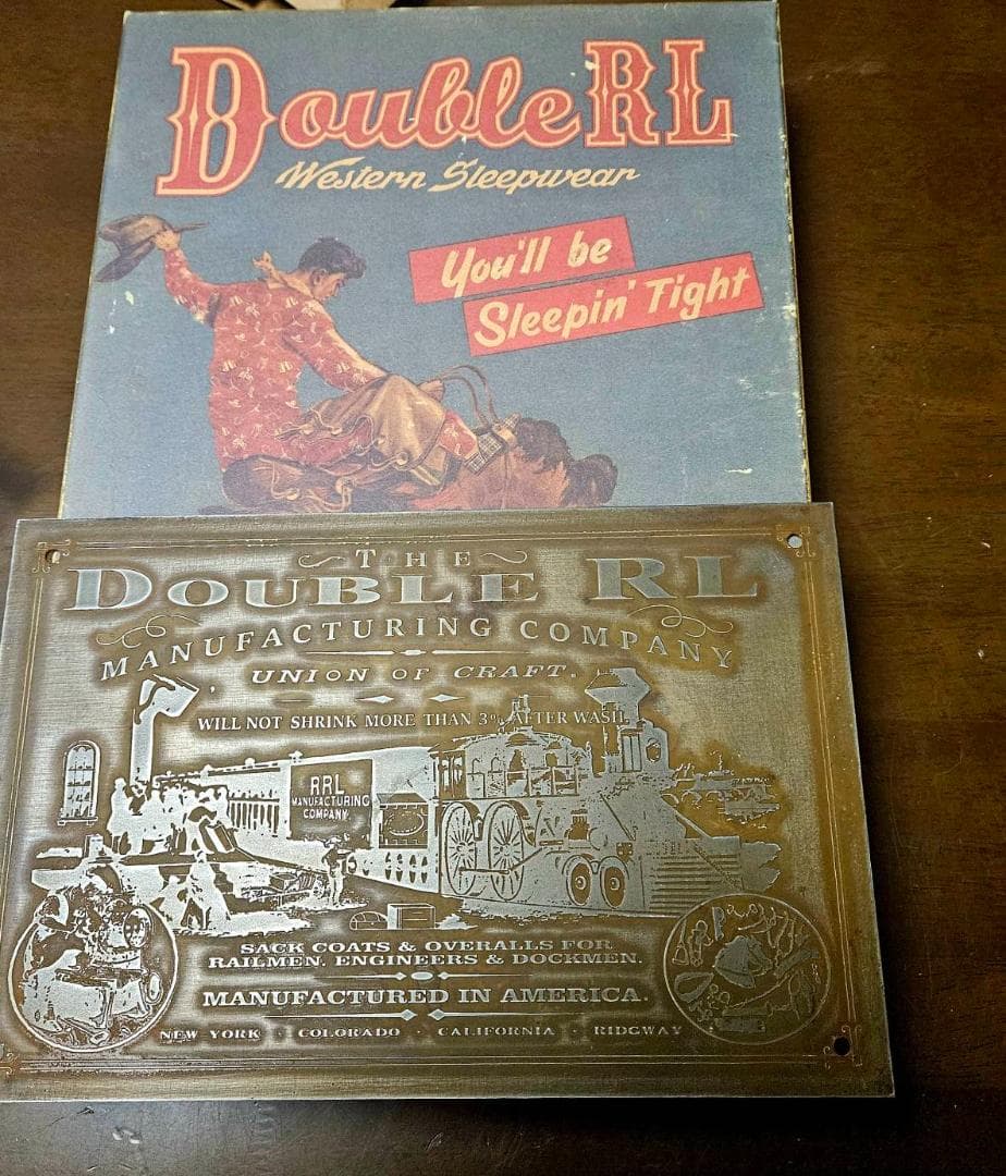 【新品未使用】SHOP用Double RL 銅板看板スタイル蒸気機関車（非売品)