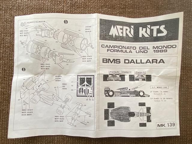 1/43 メリ MERI ダラーラ 189 モナコGP 1989