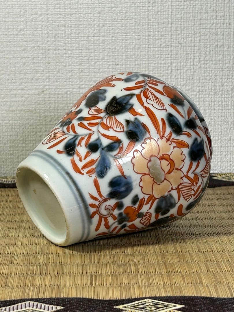 古伊万里　染め錦　沈香壺