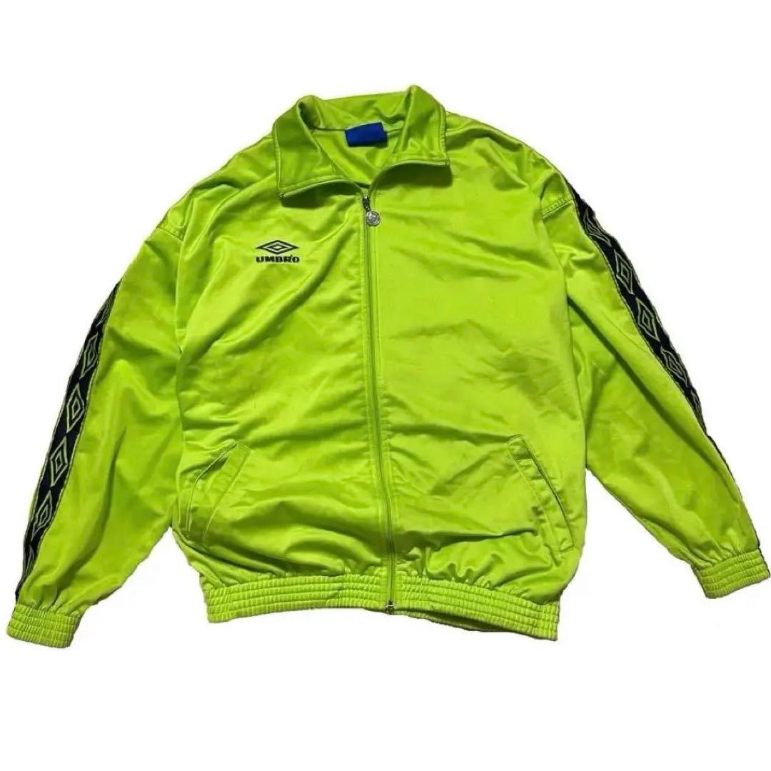 【珍色激レア】　90s 青タグ　アンブロ　umbro 蛍光グリーン ジャケット