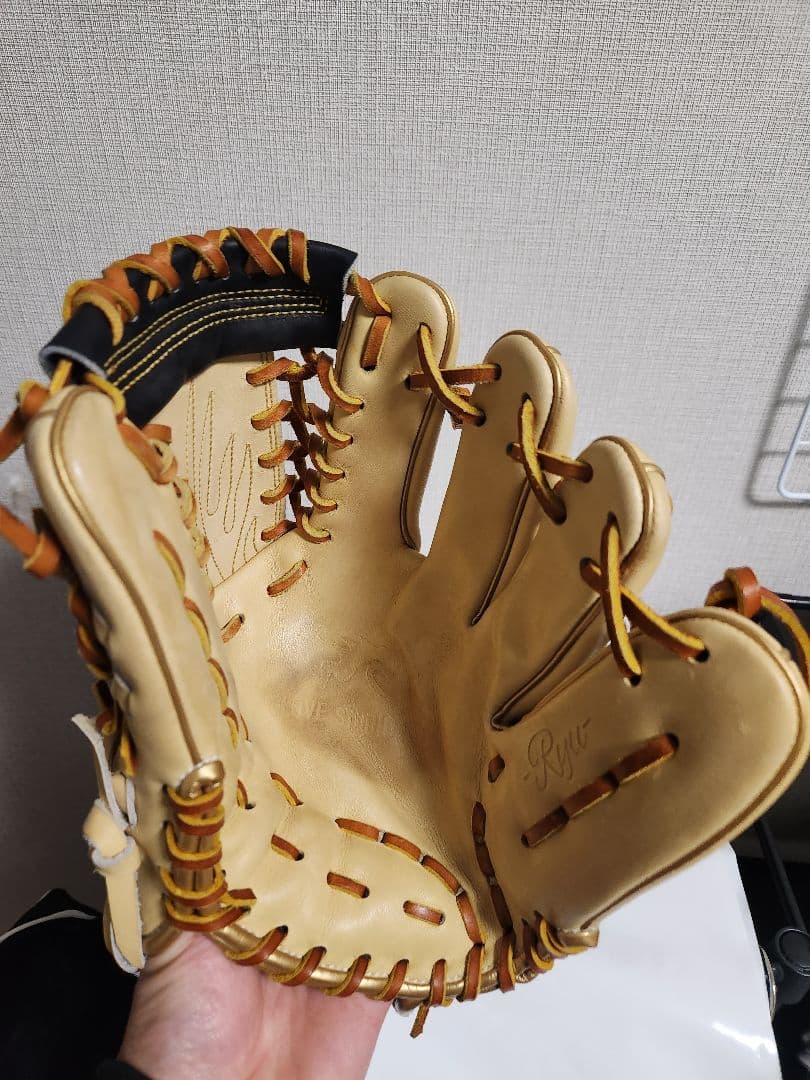 RYU 限定 軟式 内野手用 ICK型 キャメルXゴールド　カスタム
