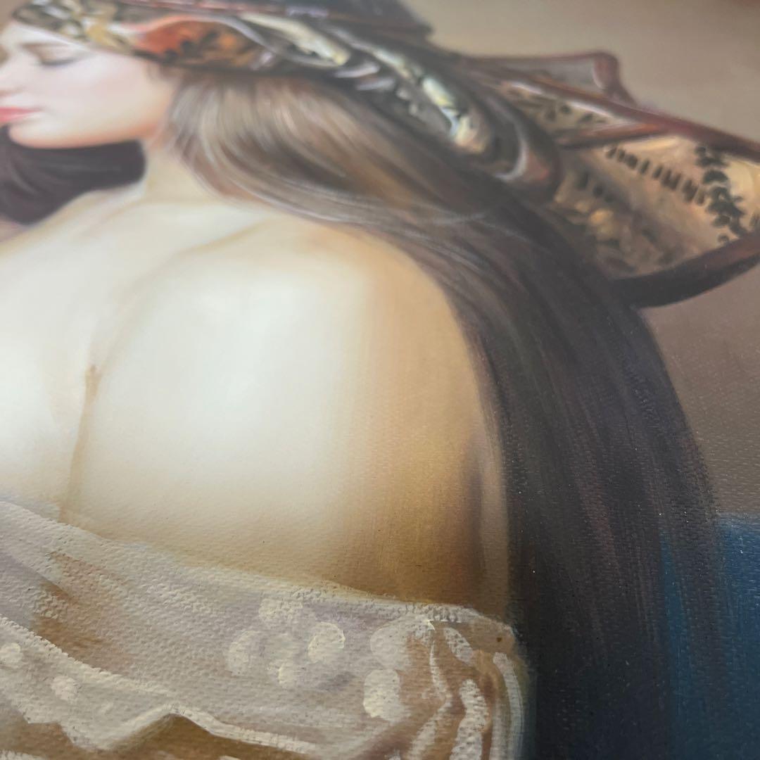 人物画 セクシーガール キャンバス 印刷物 油絵 40×50 120サイズ