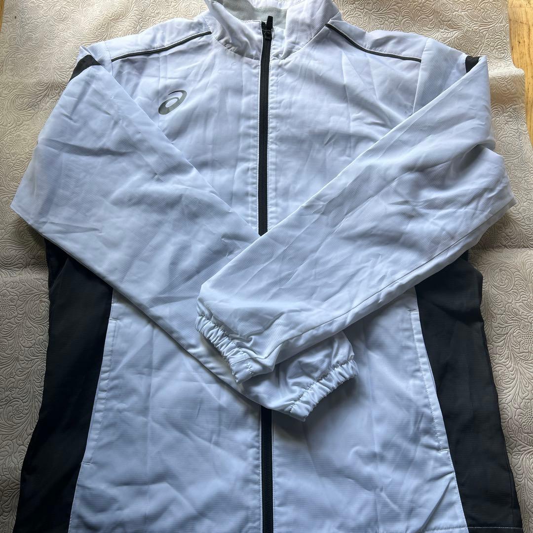 アシックス　ウォーマー　ウェア上下　シャカシャカ　防寒着　Lサイズ
