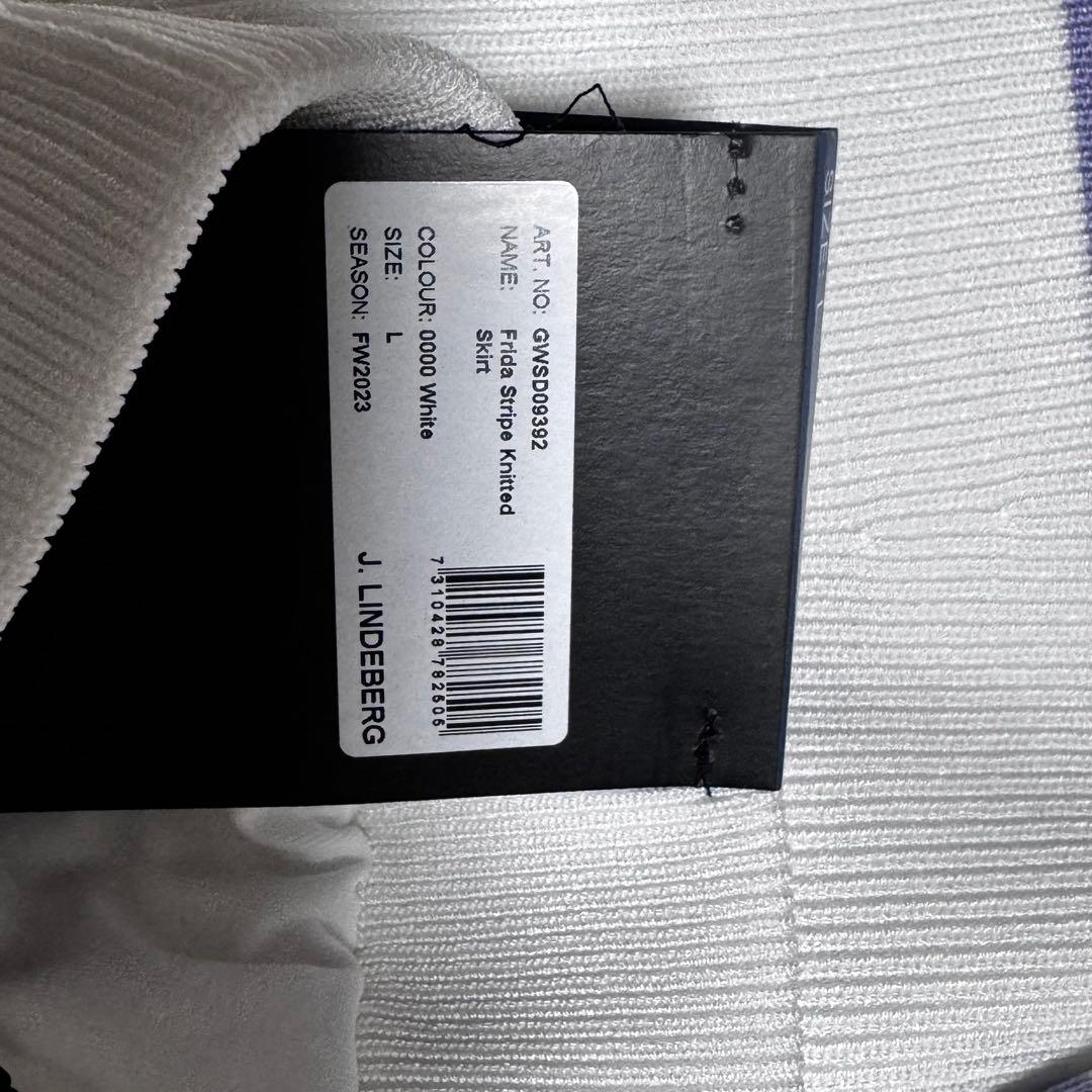 【新品】 J.LINDEBERG ジェイリンドバーグ ニット スカート ホワイト