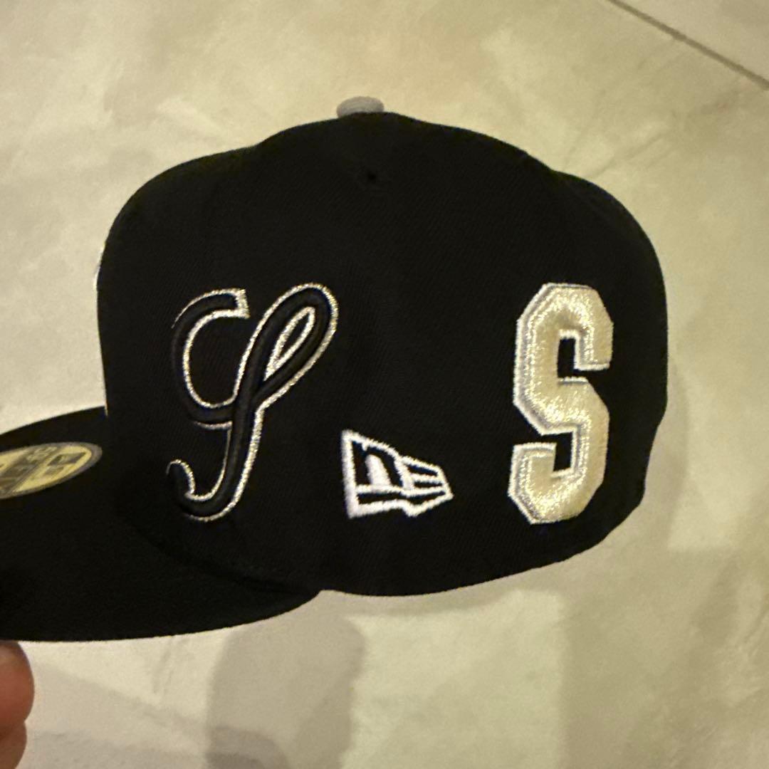 Supreme 59FIFTY ブラック キャップ 7 1/8