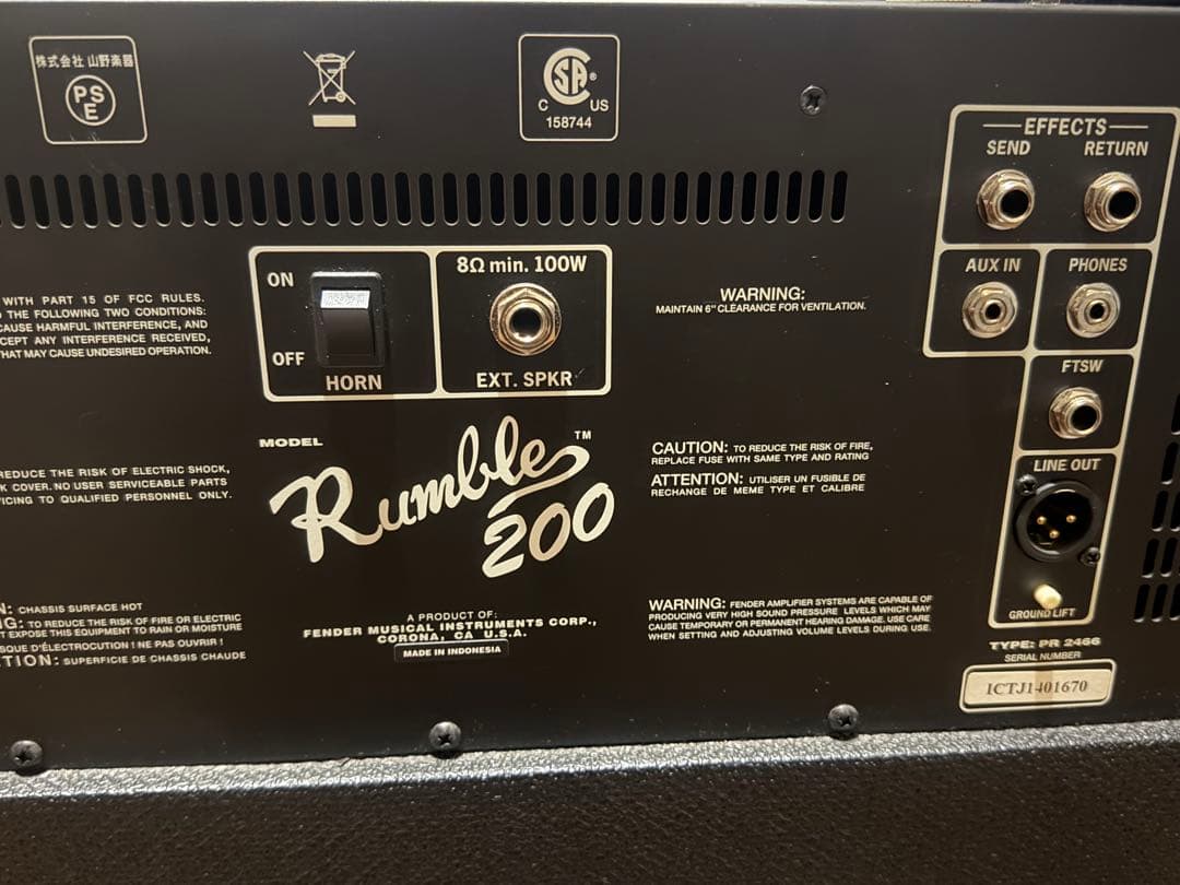 ベースアンプ Fender RUMBLE 200 フェンダー ランブル 200W
