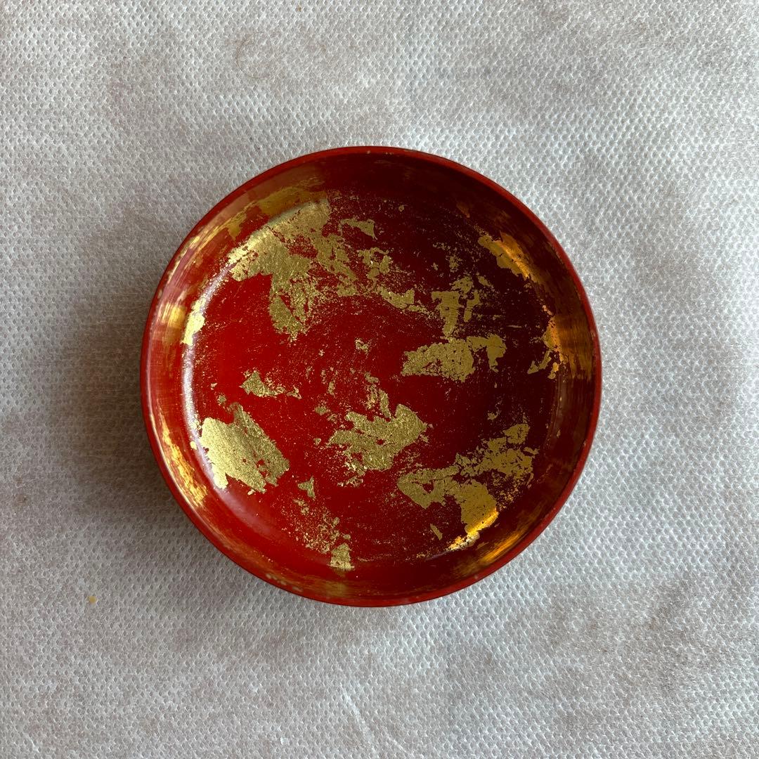 茶道具 而妙斎好 唐松蒔絵 一閑　大棗　一峰