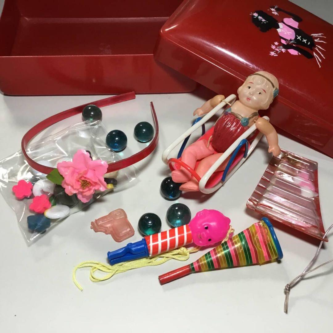 ヴィンテージ◆駄菓子屋セット①◆セルロイド人形 アンティーク 昭和レトロ