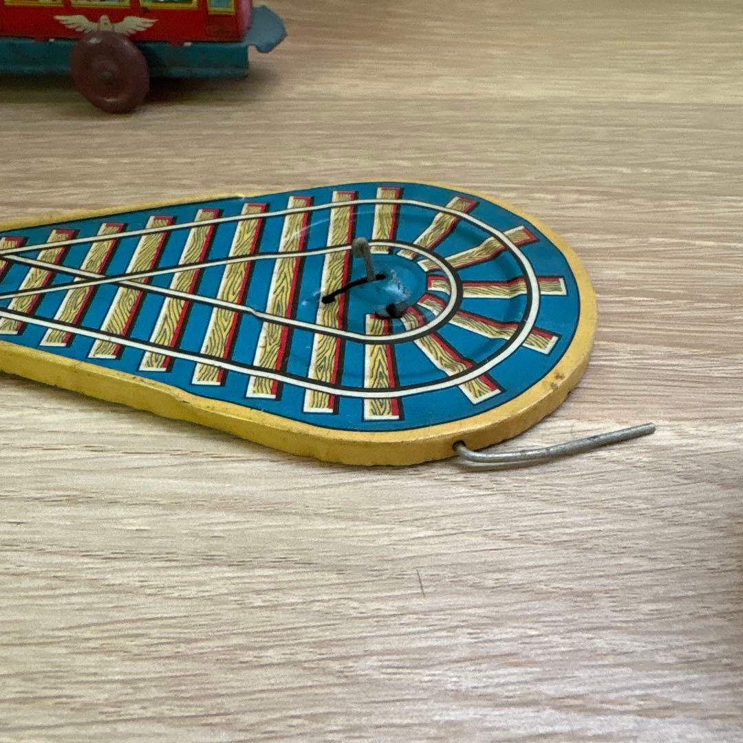 ブリキ　ロータリー電車　蒸気機関車　2点　昭和レトロ　アンティーク 日本製