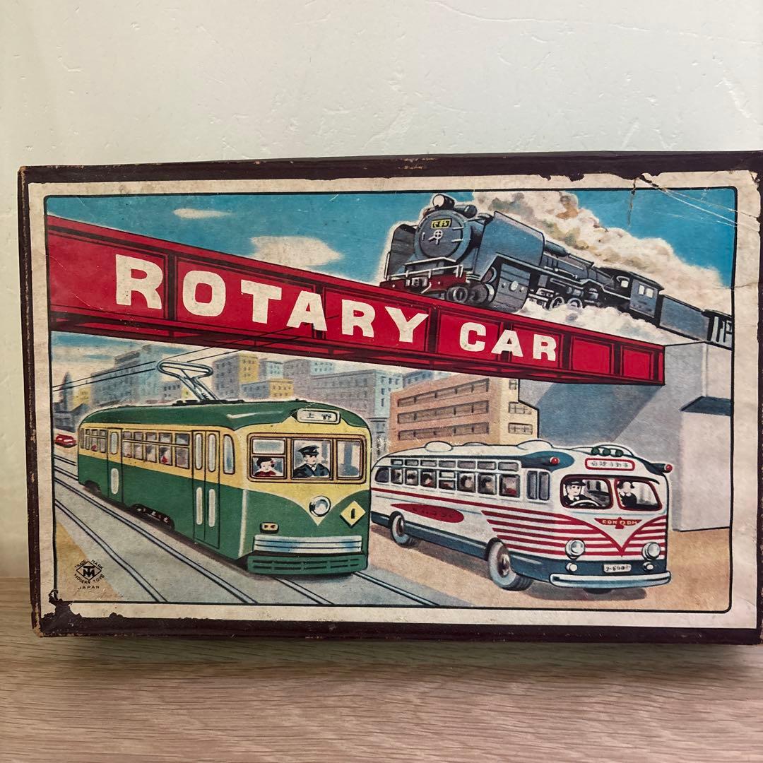 ブリキ　ロータリー電車　蒸気機関車　2点　昭和レトロ　アンティーク 日本製