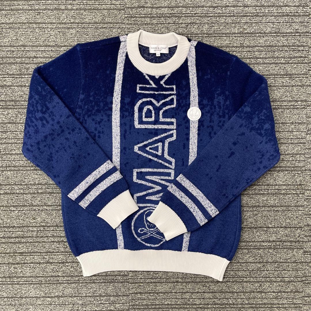 マークアンドロナ　セーター　ブルー