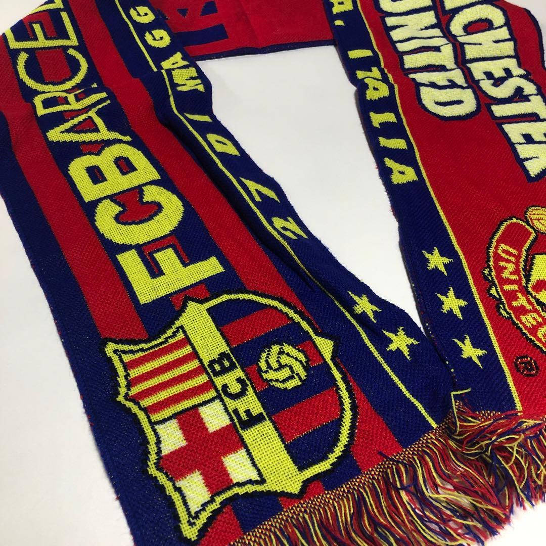 2枚　バルセロナ FC BARCELONA マンチェスター サッカーマフラー