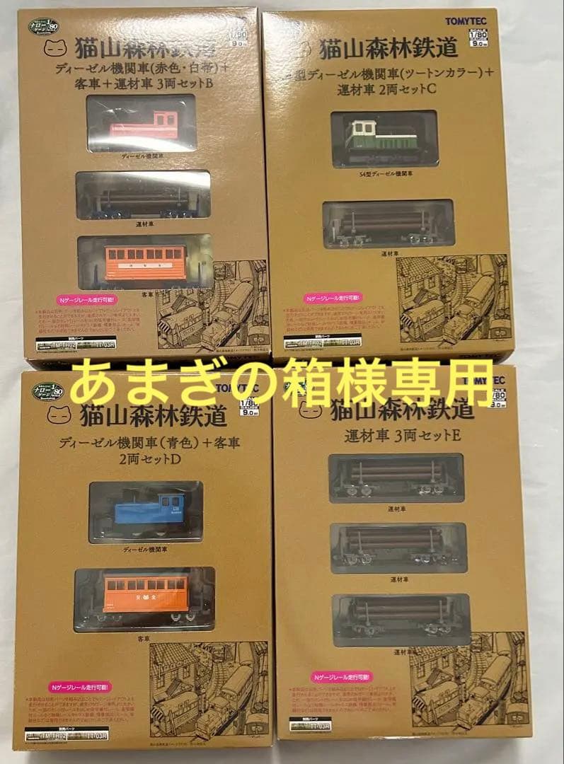 TOMYTEC 猫山森林鉄道 セットB,C,D,E 4セットナローゲージ1/80