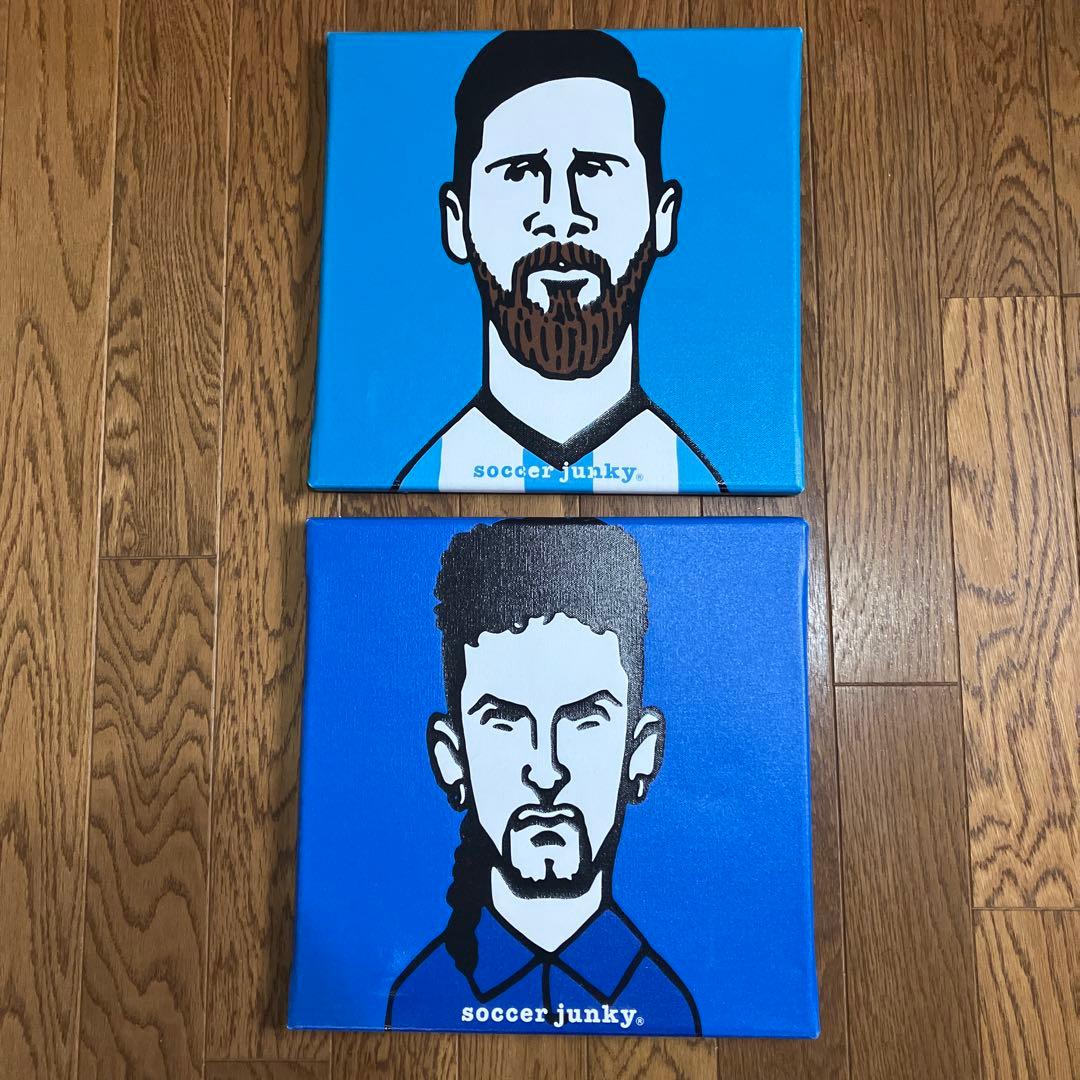 soccer junky サッカー選手 メッシ　バッジョ キャンバスアート