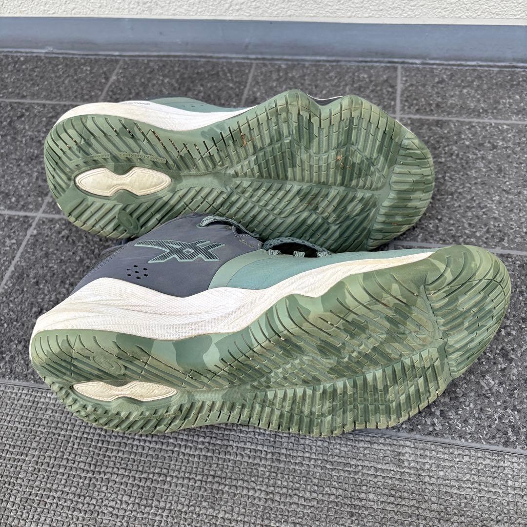 ASICS バスケットボールシューズ グレー/ミントグリーン